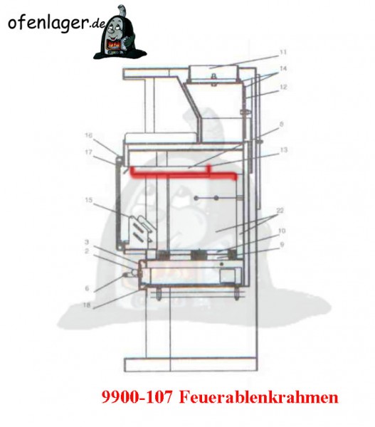 9900-107 Feuerablenkrahmen