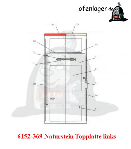 6152-369 Naturstein/Topplatte