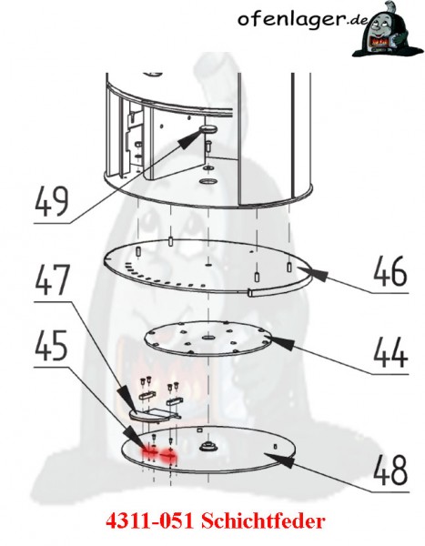 4311-051 Schichtfeder / 1 Stück