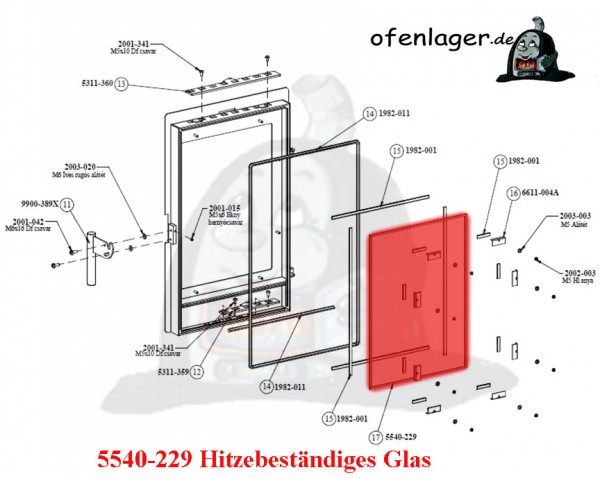 5540-229 Hitzebeständiges Glas