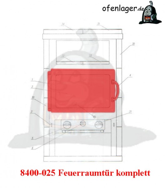 8400-025 Feuerraumtür