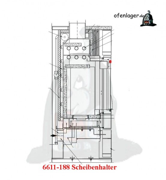 6611-188 Scheibenhalter 4 Stück