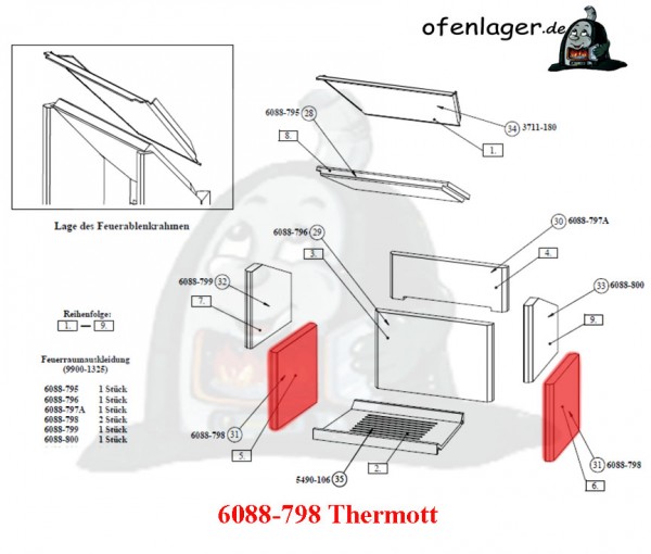 6088-798 Thermott / 1 Stück