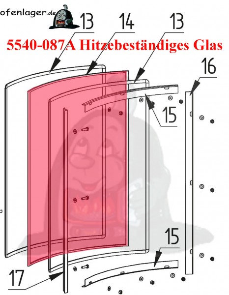 5540-087A Hitzebeständiges Glas