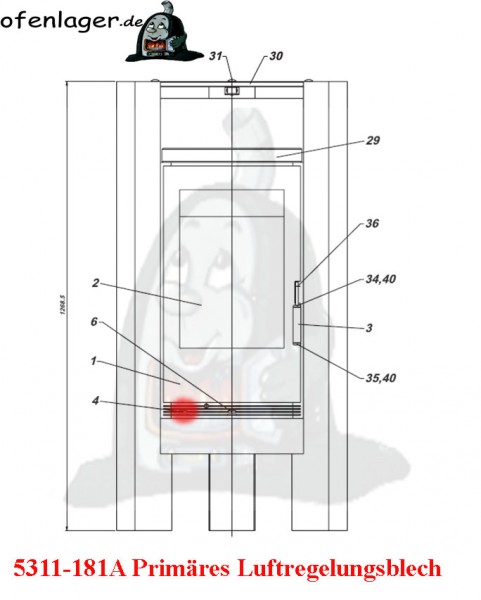 5311-181A Primär Luftregelungsblech