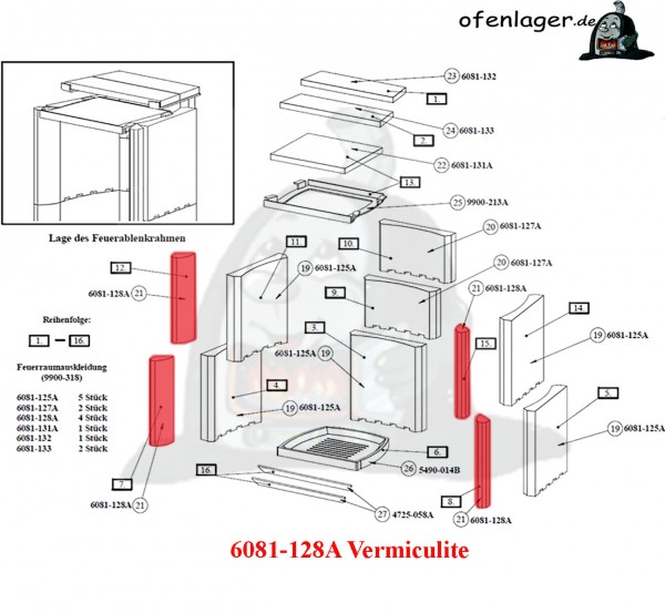 6081-128A Vermiculite / 1 Stück