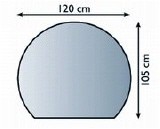 Bodenplatte 3/4 Kreis 0,8x120x105 cm