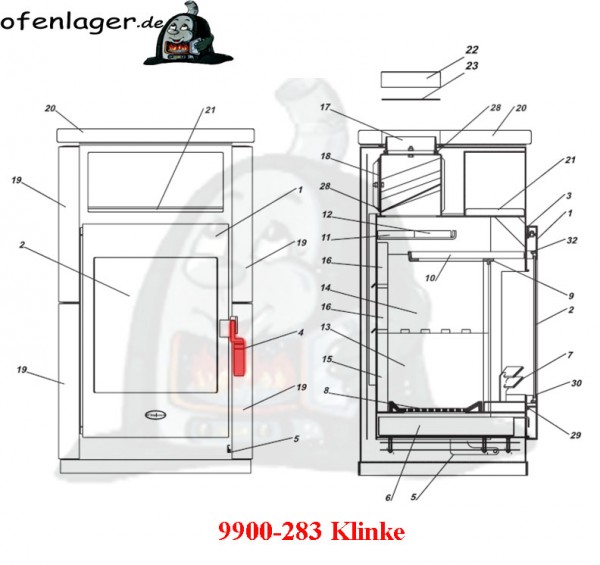 9900-283 Klinke