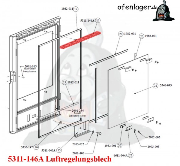 5311-146A Luftregelungsblech