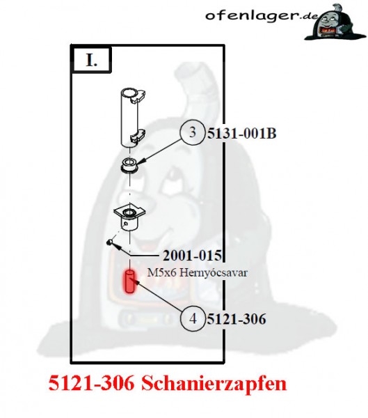 5121-306 Schanierzapfen