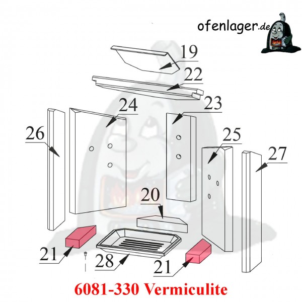 6081-330 Vermiculite / 1 Stück