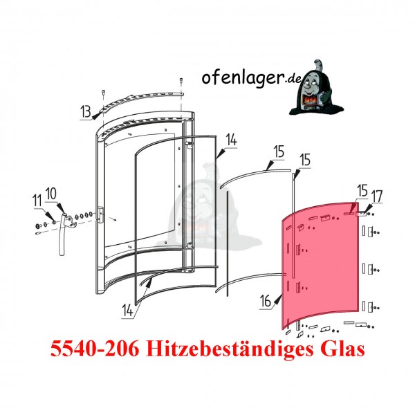 5540-206 Hitzebeständiges Glas