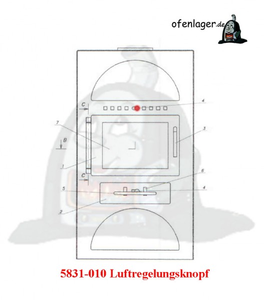 5831-010 Luftreglungsknopf