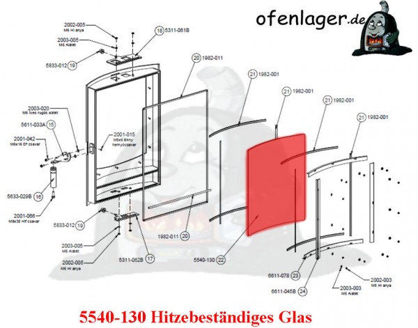 5540-130 Hitzebeständiges Glas