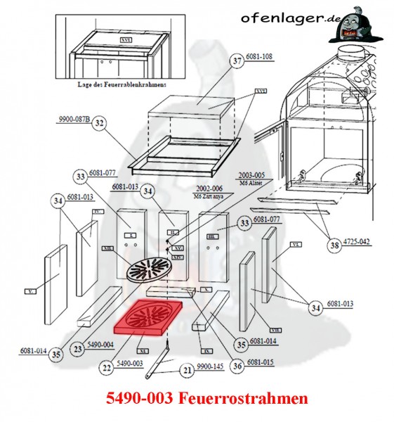 5490-003 Feuerrostrahmen