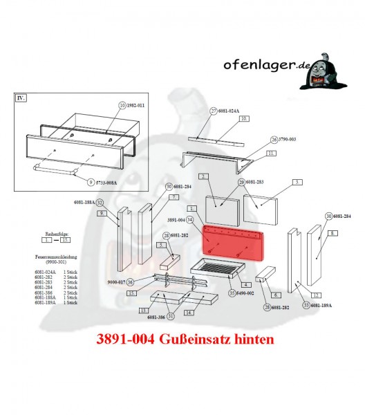 3891-004 Gußeinsatz hinten