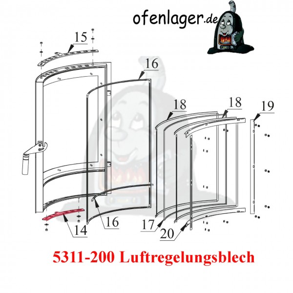 5311-200 Luftregelungsblech