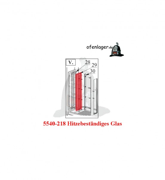 5540-218 seitlich Innen Links/Rechts Hiztebeständiges Glas