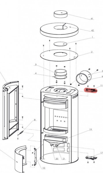 9900-1644C Schließmechanismus oben komplett
