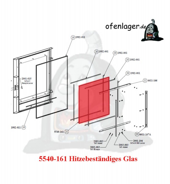 5540-161 Hitzebeständiges Glas