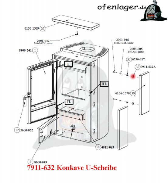 7911-632 Konkave u Scheibe