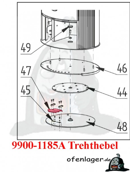 9900-1185A Trehthebel