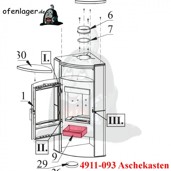 4911-093 Aschekasten