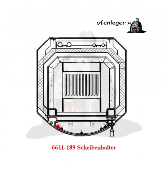 6611-189 Scheibenhalter 4 Stück