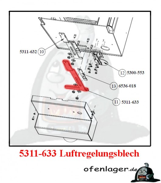 5311-633 Luftreglungsblech