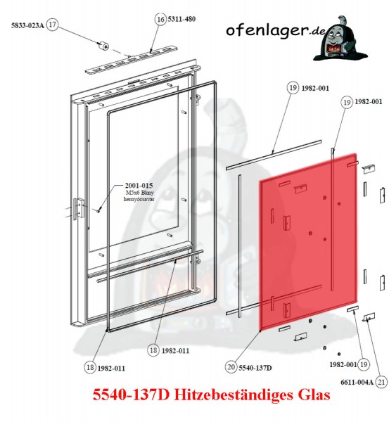 5540-137D Hitzebeständiges Glas