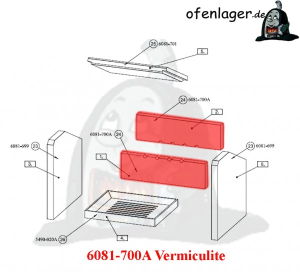 6081-700A Vermiculite / 1 Stück