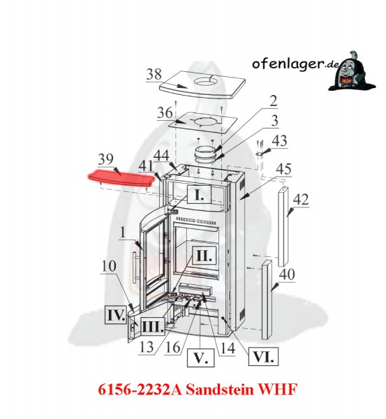 6156-2232A Sandstein Warmhaltefach