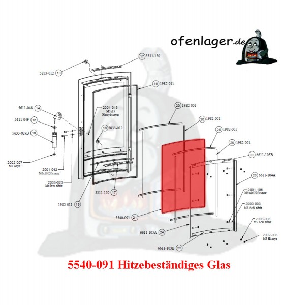 5540-091 Hitzebeständiges Glas