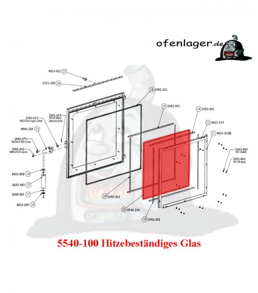 5540-100 Hitzebeständiges Glas