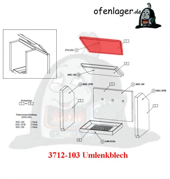 3712-103 Umlenkblech