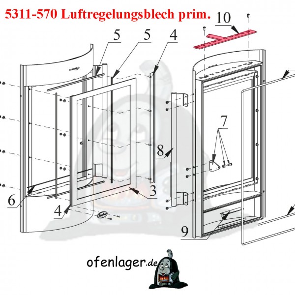 5311-570A Luftregelungsblech prim.