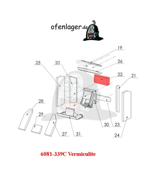 6081-339C Vermiculite / 1 Stück