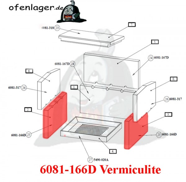 6081-166D Vermiculite / 1 Stück