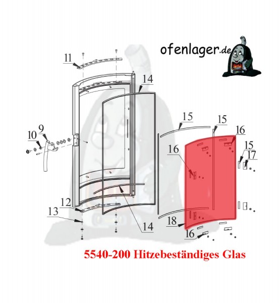 5540-200 Hitzebeständiges Glas