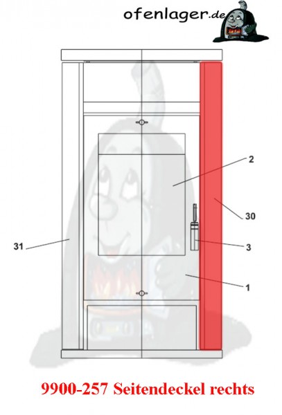 9900-257 Seitendeckel rechts