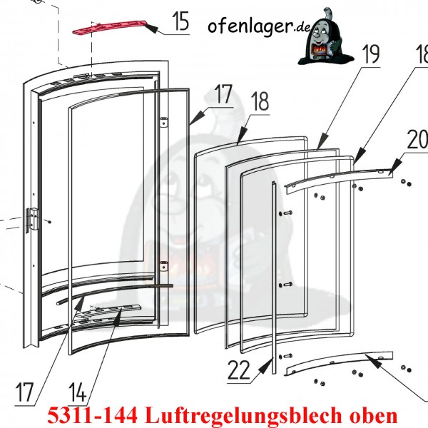 5311-144 Luftregelungsblech oben