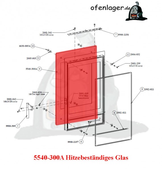 5540-300A Hitzebeständiges Glas