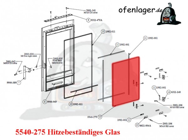 5540-275 Hitzebeständiges Glas