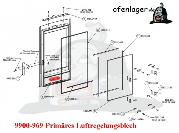 9900-969 Primär Luftregelungsblech