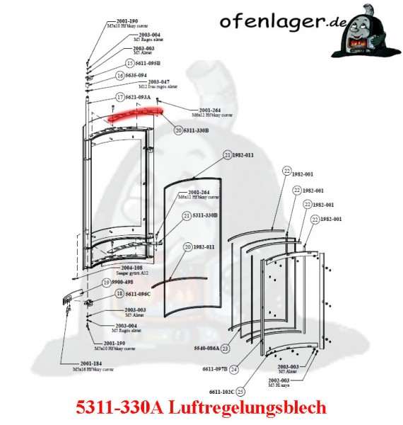 5311-330A Luftregelungsblech