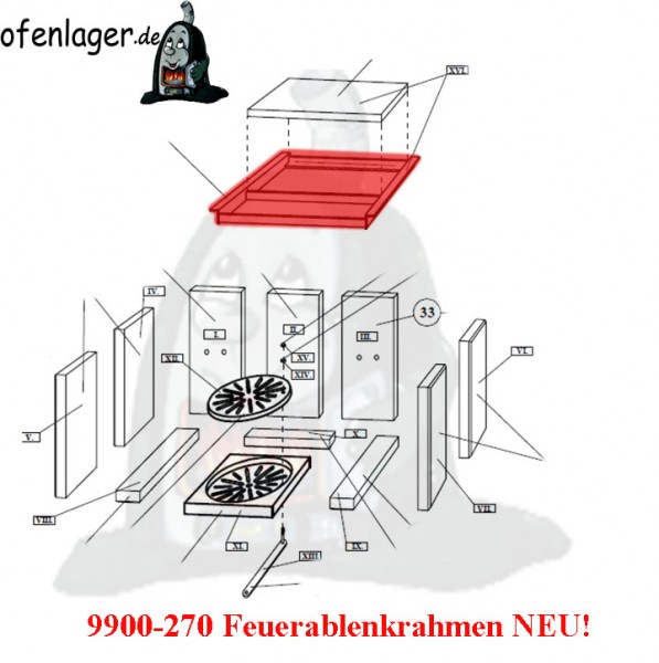 9900-270 Feuerablenkrahmen neu