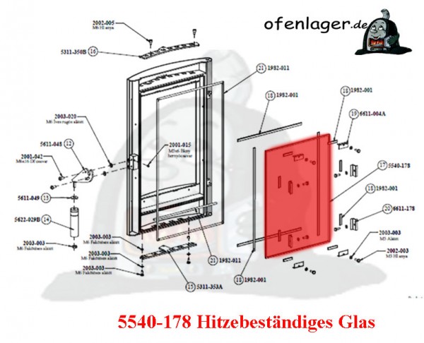 5540-178 Hitzebeständiges Glas