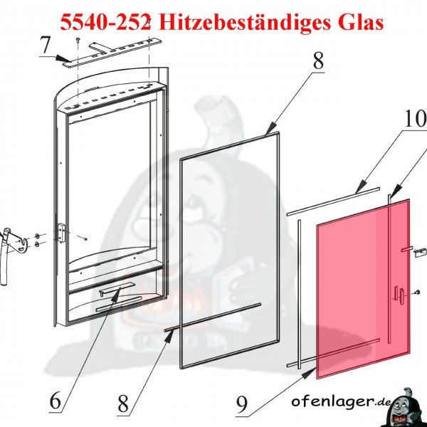 5540-252 Hitzebeständiges Glas