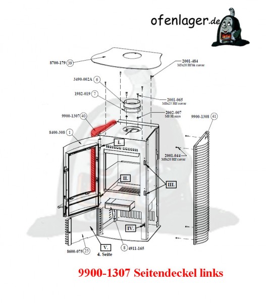 9900-1307 Seitendeckel links