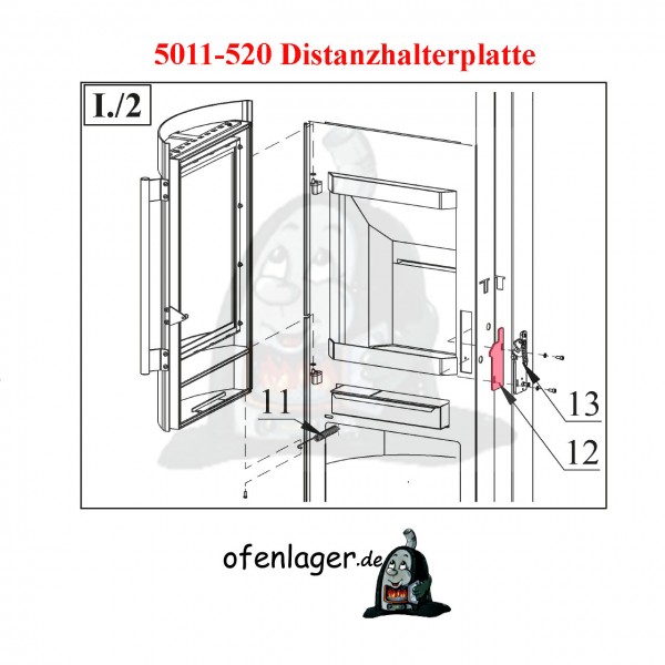 5011-520 Distanzhalterplatte